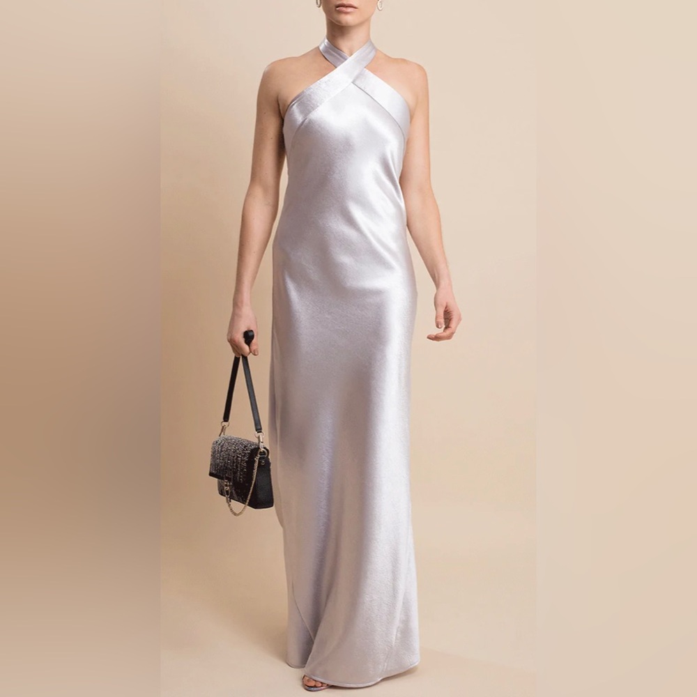 Galvan London gorgeous 1859 Metallic Eve Dress